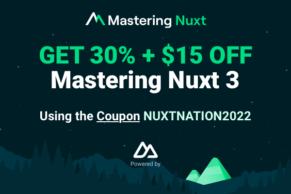 Get 30%+$15 off Mastering Nuxt 3