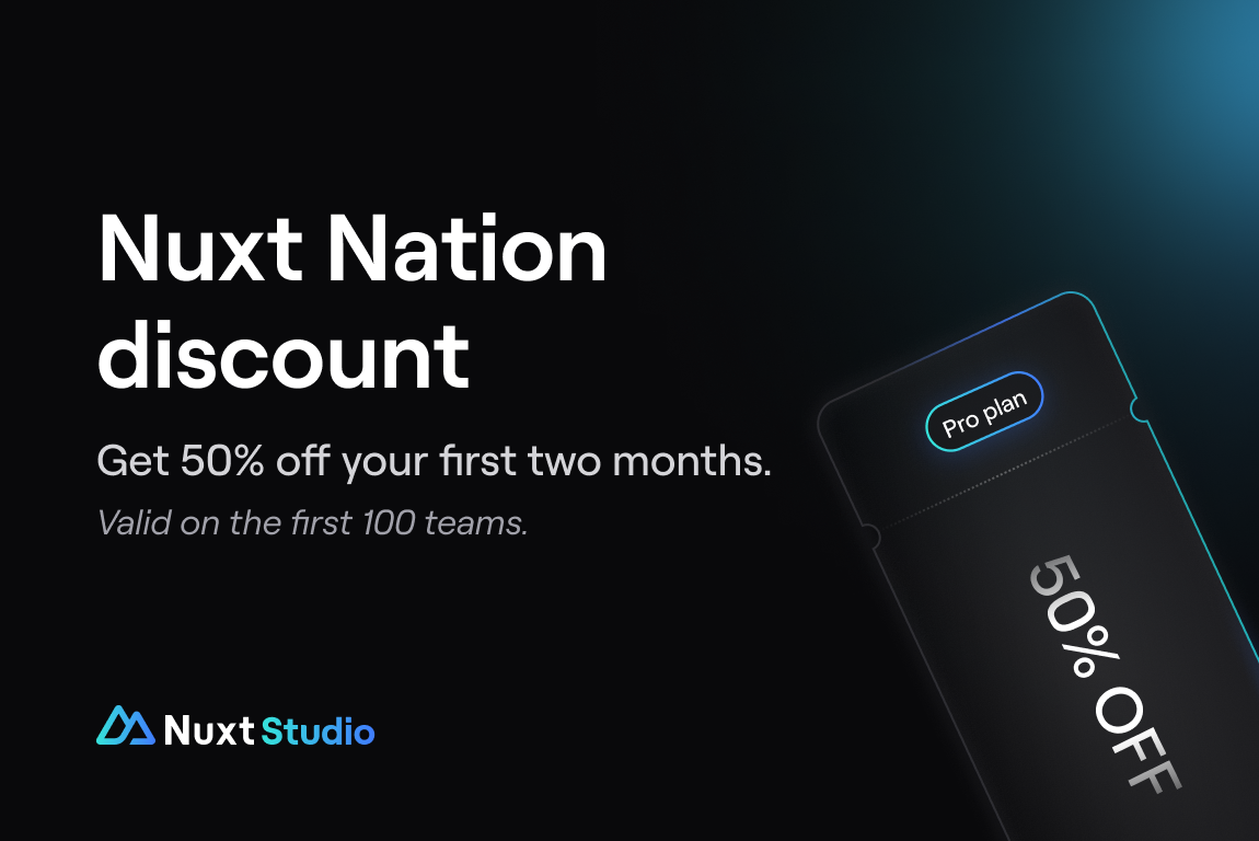 Try Nuxt Studio for 50% OFF
