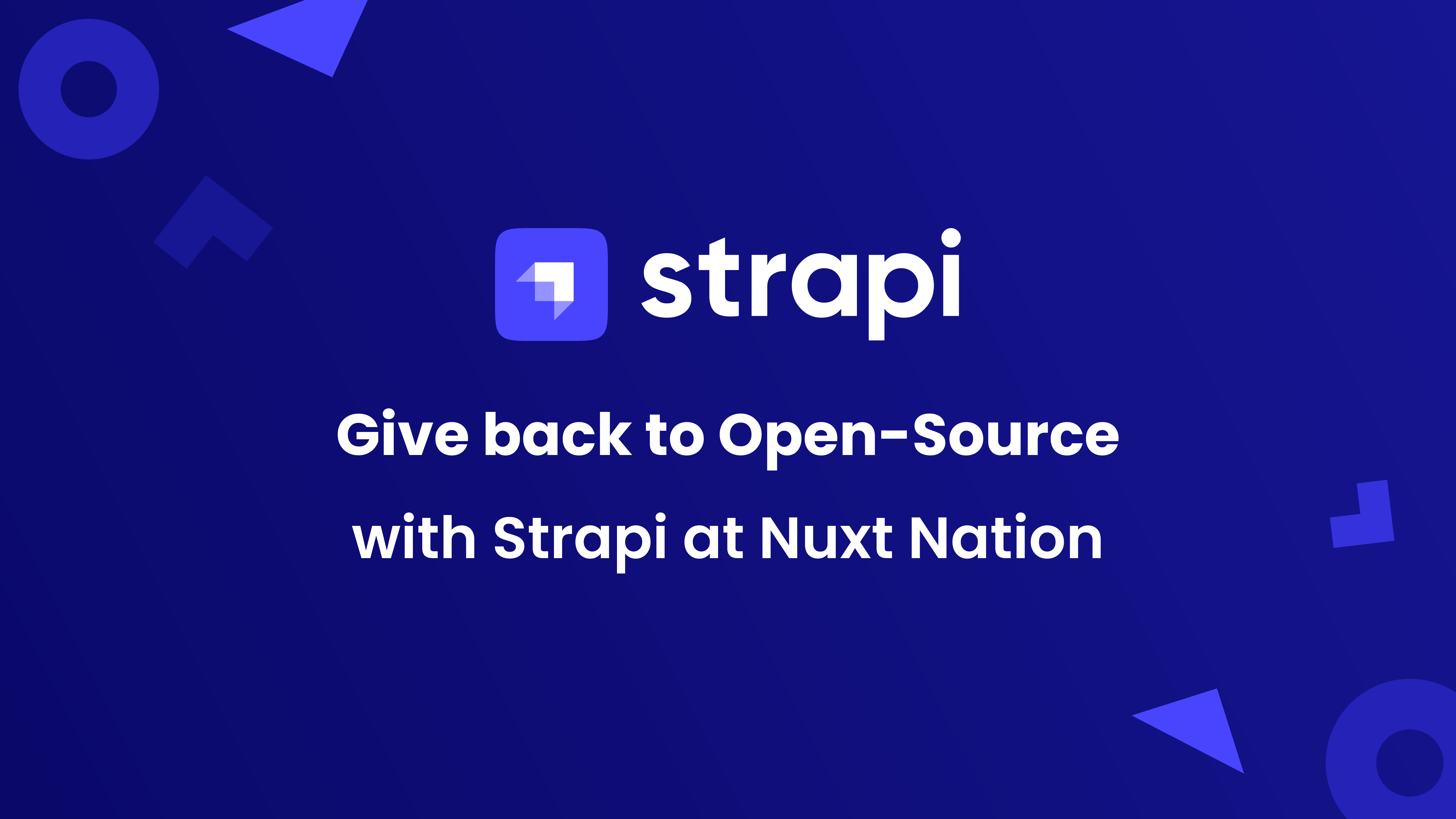 Give Back to Open Source with Strapi